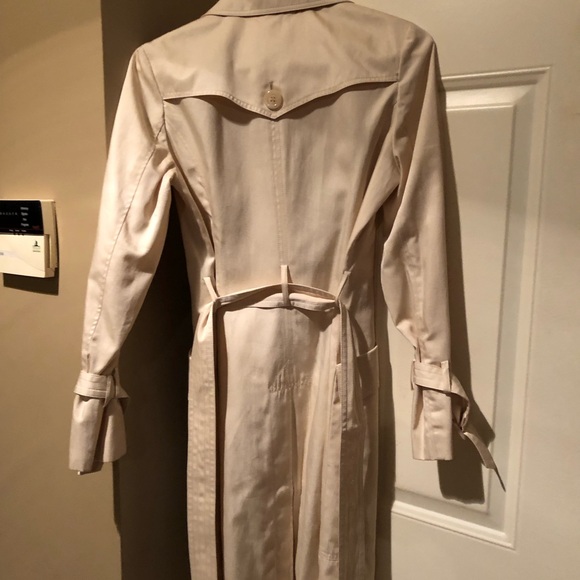 ALPHA CUBIC WHITE LABEL COTTON LONG STYLISH TRENCH COAT - BEIGE SZ 2 - BNWT - Picture 4 of 4